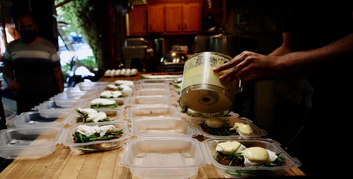 Sunday morning breakfast is served and delivered to your cabin! Eggs Benedict anyone?