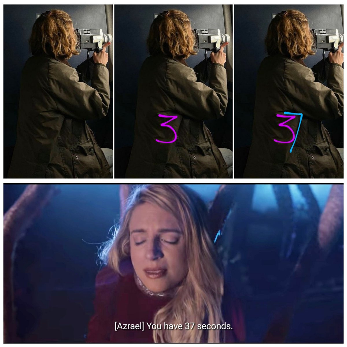 piecesofkandi's tweet photo. Brit with a vintage Super 8. Wrinkles that resemble 37. Low quality, grainy footage of the 37 second NDE on the plane. Don't know what I'm trying to say here or what exactly this would mean but...*gestures wildly*
#TheOA #SaveTheOA #SitTight #TrustTheUnknown #TheOApart3 #Super8 https://t.co/dDM6vL19gO