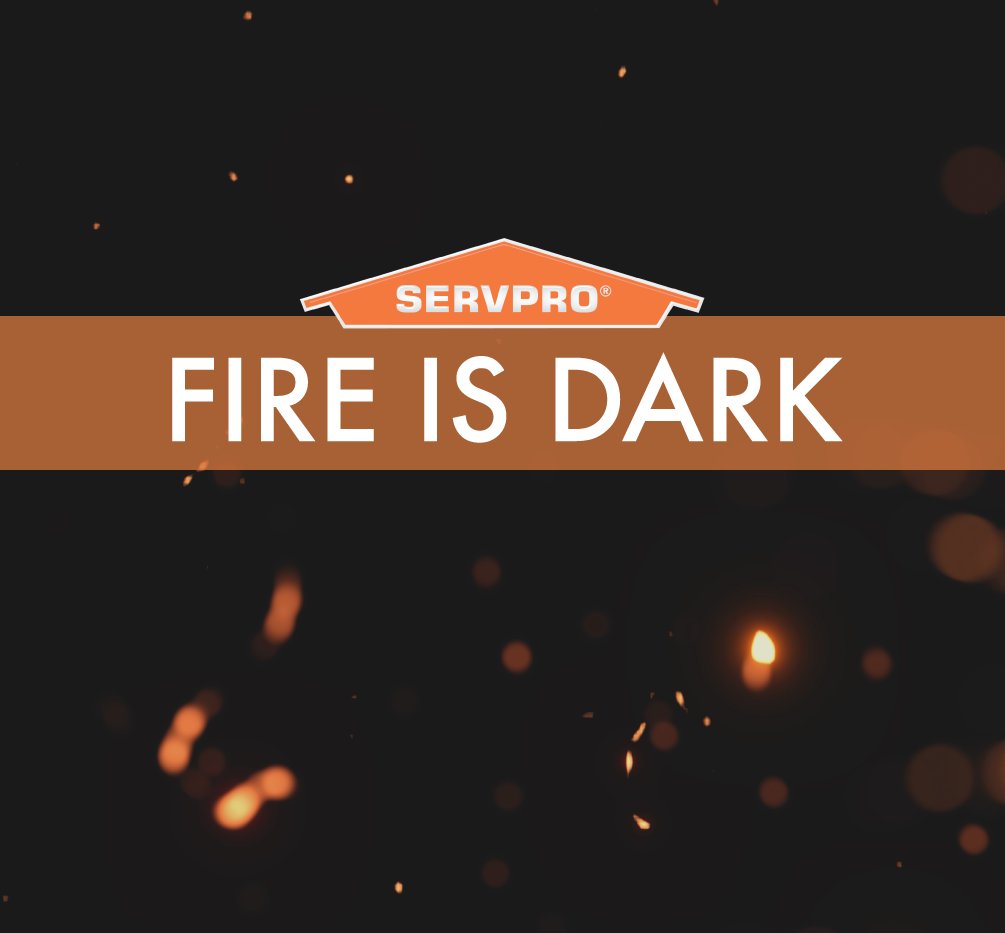 Fire is DARK! Fire starts bright, but quickly produces black smoke and complete darkness.
