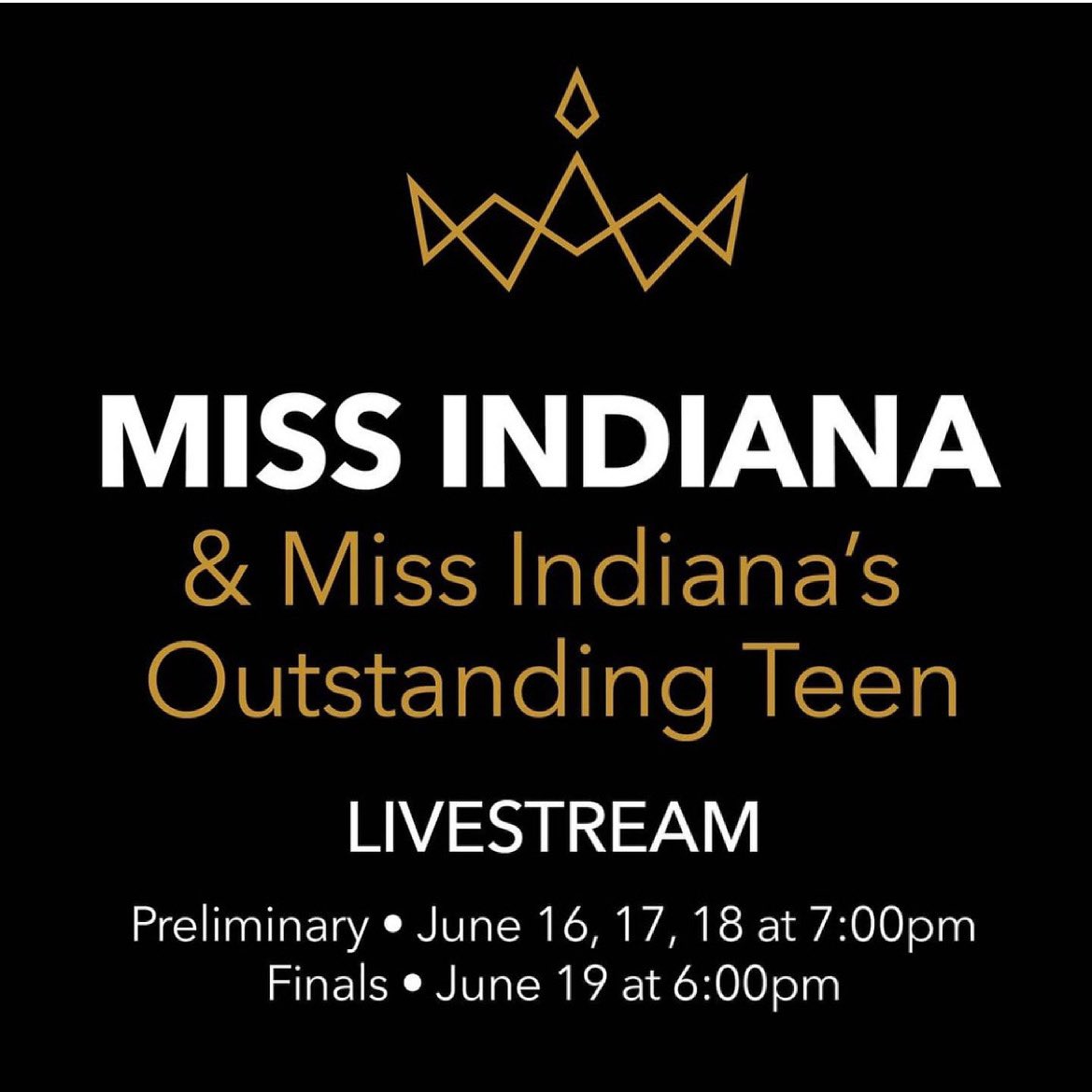 For the first time, all four nights of Miss Indiana prelims and finals will be LIVE-STREAMED!! Details here! zionsvillepac.ludus.com