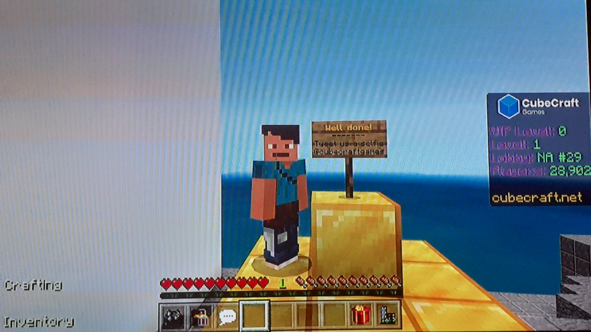 NightCore1543's tweet photo. @CubeCraftGames It took half an hour but I did it! https://t.co/6Xx35ktDwK
