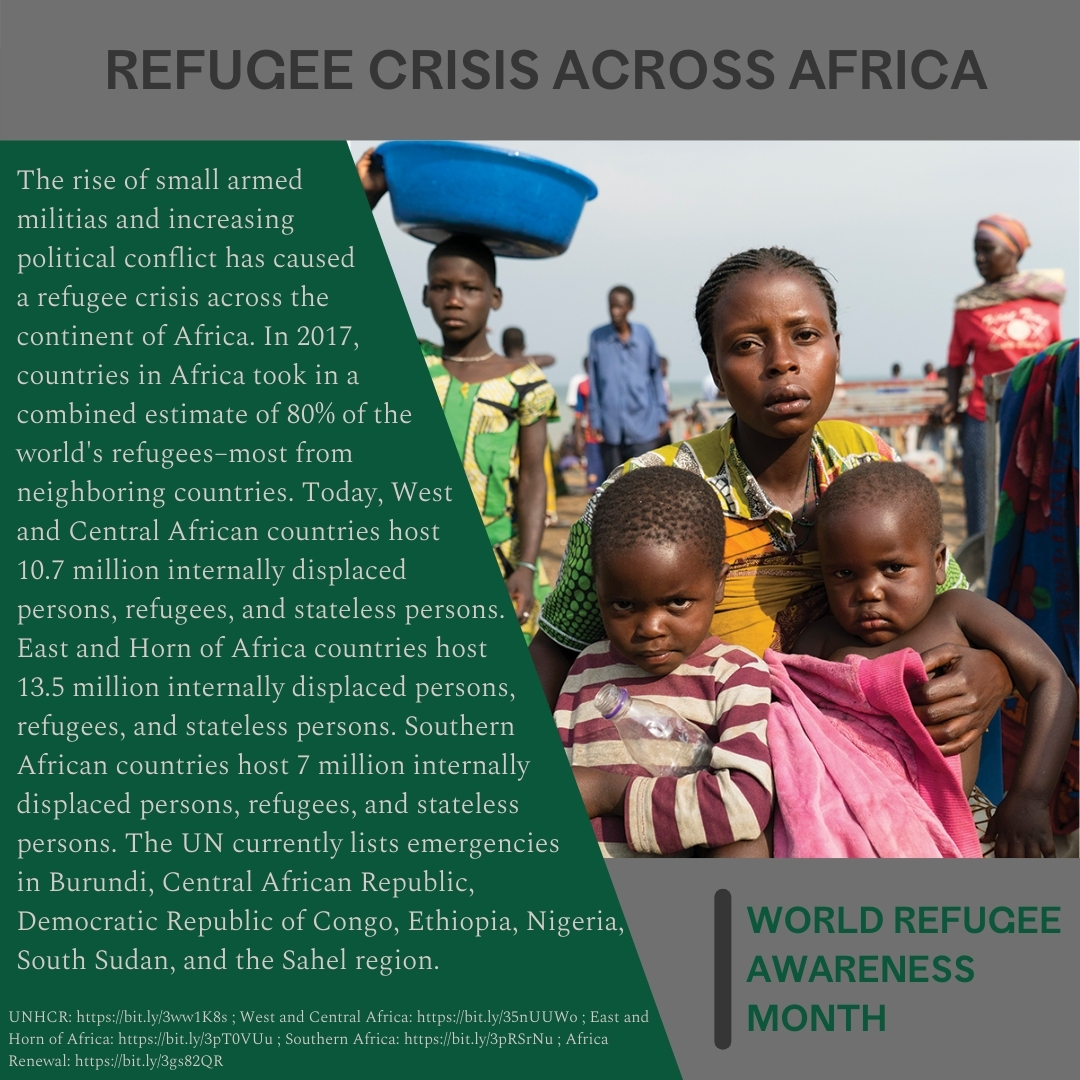 In contrast to many European nations, many countries in Africa continue to have an 'open door policy' for refugees and displaced persons. It is our duty as global citizens to help those in need. #refugeeawareness