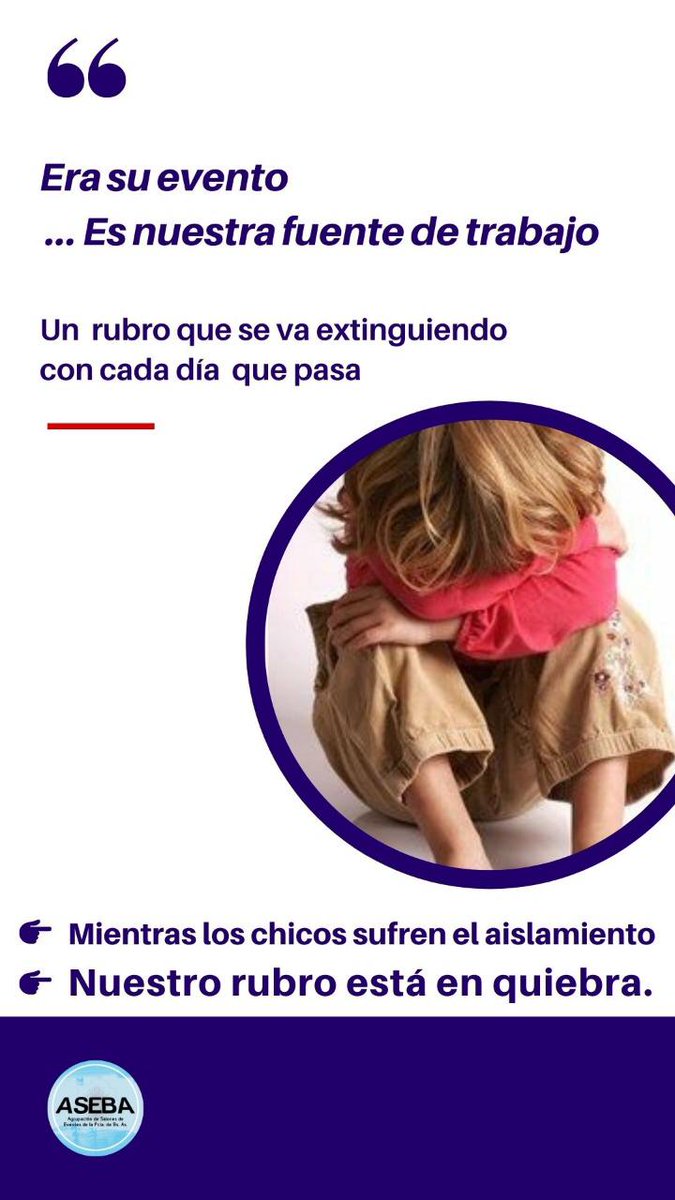El esparcimiento infantil es una #necesidad que sea desarrollado en un ámbito #cuidado y #seguro.

ᴇɴ ʟᴀ ᴄʟᴀɴᴅᴇꜱᴛɪɴɪᴅᴀᴅ ʜᴀʏ ᴄᴏɴᴛᴀɢɪᴏ
#somosamparosalones
#LeydeEmergenciaYa
#cumplimos15
#15mesesenelolvido
#15mesessinapertura
<a href="/Kicillofok/">Axel Kicillof</a> <a href="/alferdezprensa/">Alberto Fernández Prensa</a> <a href="/alferdez/">Alberto Fernández</a>