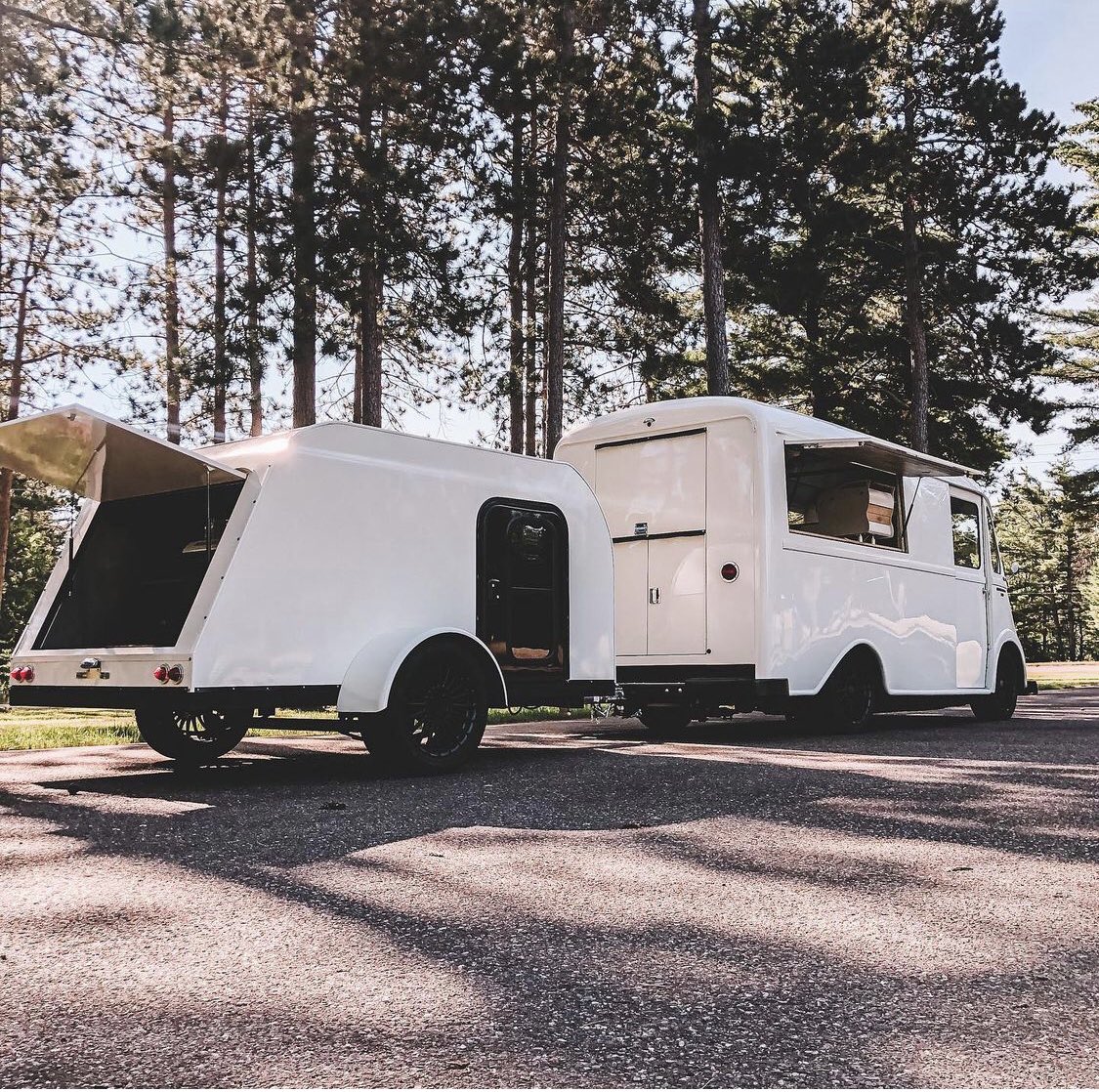 Twinsies. Catch this Fully Restored and converted IH Metro with its custom trailer around Madison this summer. Grab some ☕️ at <a href="/ParkServiceCaf1/">Park Service Cafè</a> !