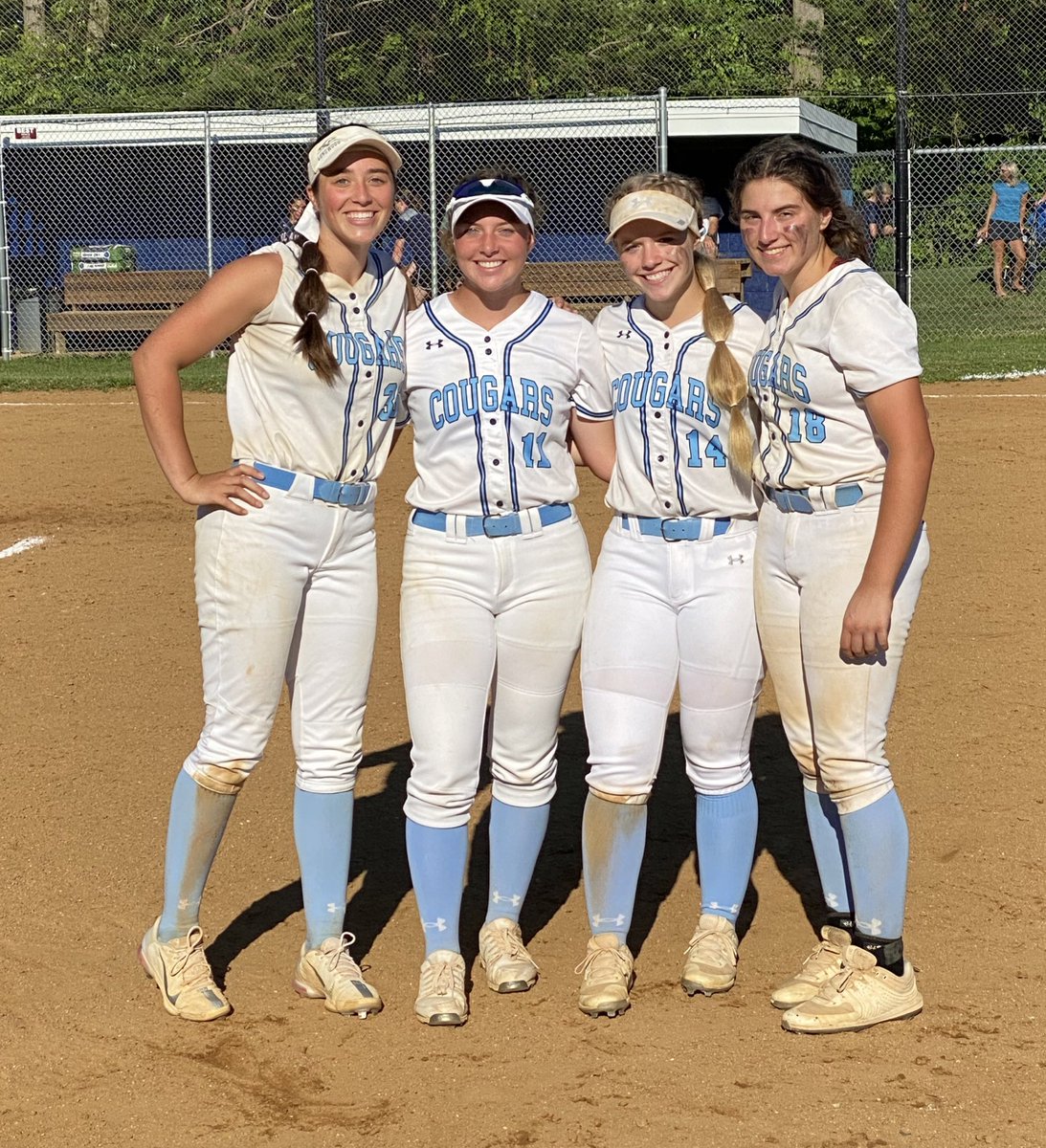 Ches_Athletics's tweet photo. Cougars banged out 4 home runs.  
Nutile, Pollack, Hart and Larkin 
Bomb Squad 💣💣💣💣 #cougarpride https://t.co/VahrCQYz3c