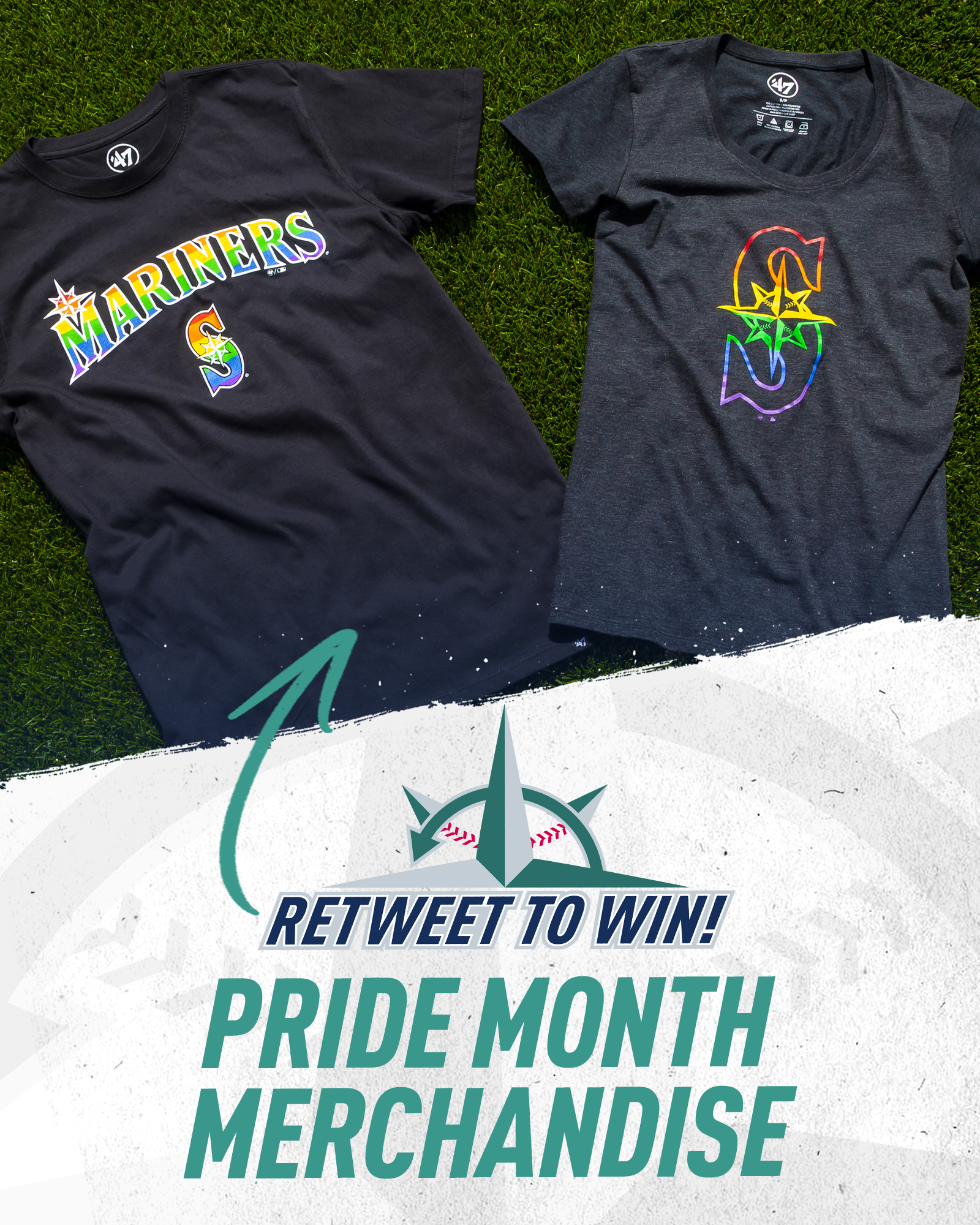 Seattle Mariners on X: 🏳️‍🌈 RETWEET TO WIN 🏳️‍🌈 Now's your chance to  snag some Mariners #Pride Month merch, just hit that retweet button!   / X