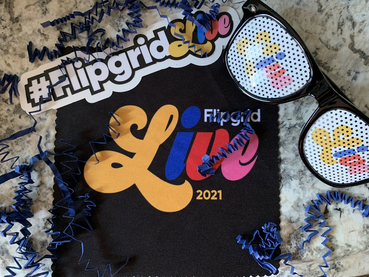 Thanks @Flipgrid for the awesome swag! I will be there with my pal <a href="/jkroll205/">Jodi Kroll</a> rockin’ these shades. 😎 #FlipgridLive 

Not pictured but I wore my Flipgrid T-shirt today to school and 1 student said, “Flipgrid sells merch?! 🛍 Where can I get one?” He was pumped! 💪🏼