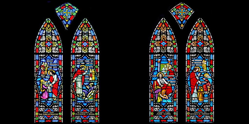 GlassHuneke's tweet photo. Carl Huneke's stained glass windows at St. Timothy Church, San Mateo, CA #stainedglass #art #bible #christian #church Visit Carl Huneke's archive https://t.co/R7nAwGFxQM https://t.co/aYDFEINoYU