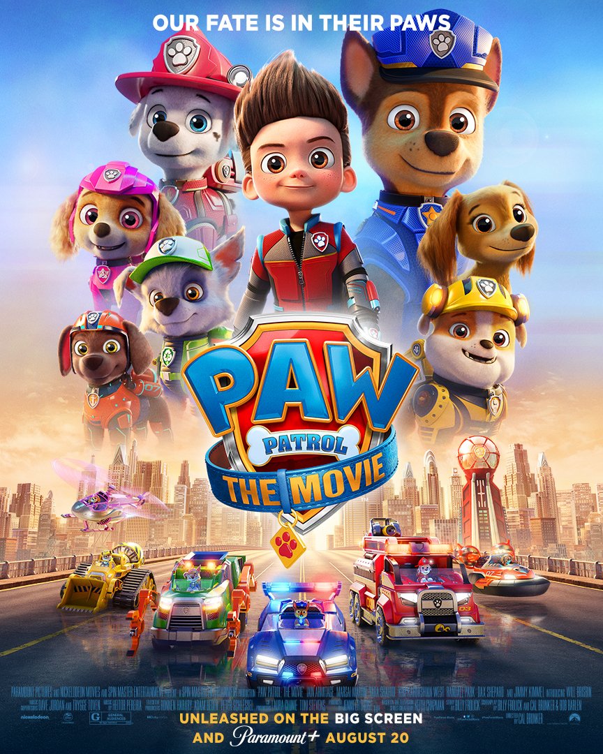 Rejsende Tilståelse Dynamics PAW Patrol 在Twitter 上："🐾Our fate is in their paws! PAW Patrol: The Movie  in theatres and streaming on Paramount+ August 20. #PAWPatrolMovie 🐶  https://t.co/5YB6iLubju" / Twitter