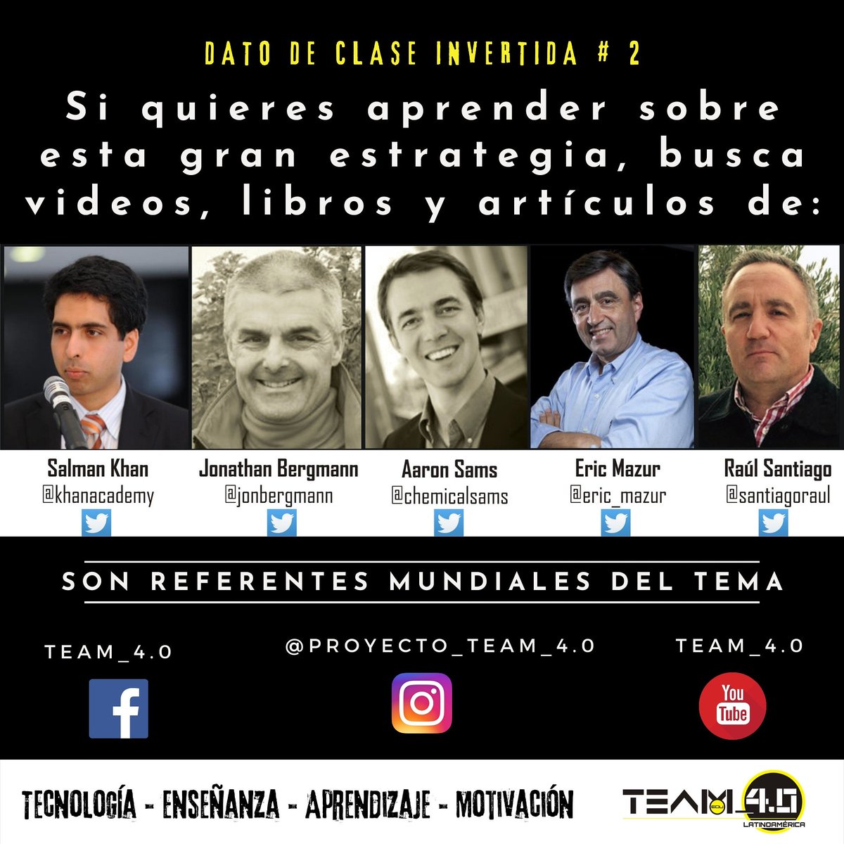 proyectoTEAM_40's tweet photo. #Datos de #Claseinvertida #Aulainversa o #FlippedClassroom (@Khanacademy @jonbergmann @chemicalsams @eric_mazur @santiagoraul) https://t.co/NRNsj1fIEU