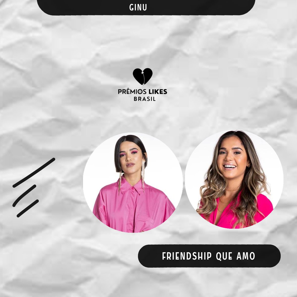 premioslikes's tweet photo. #LikesAoVivo ❤ As vencedoras da categoria "Friendship Que Amo" são elas: GINU. #PremiosLikesBrasil https://t.co/54YpvyqmzB