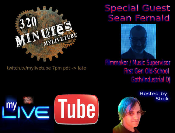 fdaallday's tweet photo. I am excited to have a very dear friend on the 320 Minutes this evening!!!

Sean Fernald, a First Gen Old-School Goth/Industrial DJ - filmmaker/music supervisor, taking his love of music from the turntables and mixers...to the big screen

Tonight 7pm pdt https://t.co/JvSubB9v2a