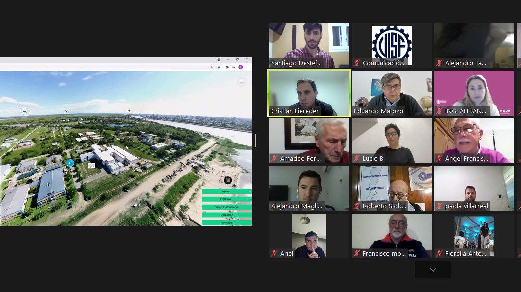uisfok's tweet photo. @aletaborda6 @JavierJMartin @javierlotters @matozoeduardo @PTLCSAPEM @VinculacionUNL @CFiereder @IvanaTaborda @UISFJoven @CAMSFE1 En la oportunidad, se contó con la presentación de un #tourvirtual del @PTLCSAPEM llevado adelante por la empresa #Ingeap donde se puede conocer toda la extensión que posee el mismo; como así también sus empresas radicadas. https://t.co/AC2NcG09MD