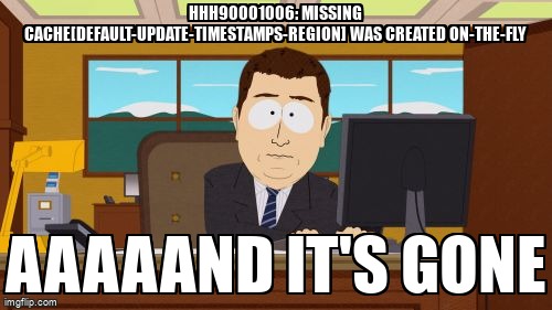 overflow_meme's tweet image. HHH90001006: Missing cache[default-update-timestamps-region] was created on-the-fly stackoverflow.com/questions/6799… #ehcache #spring #caching #java #hibernate