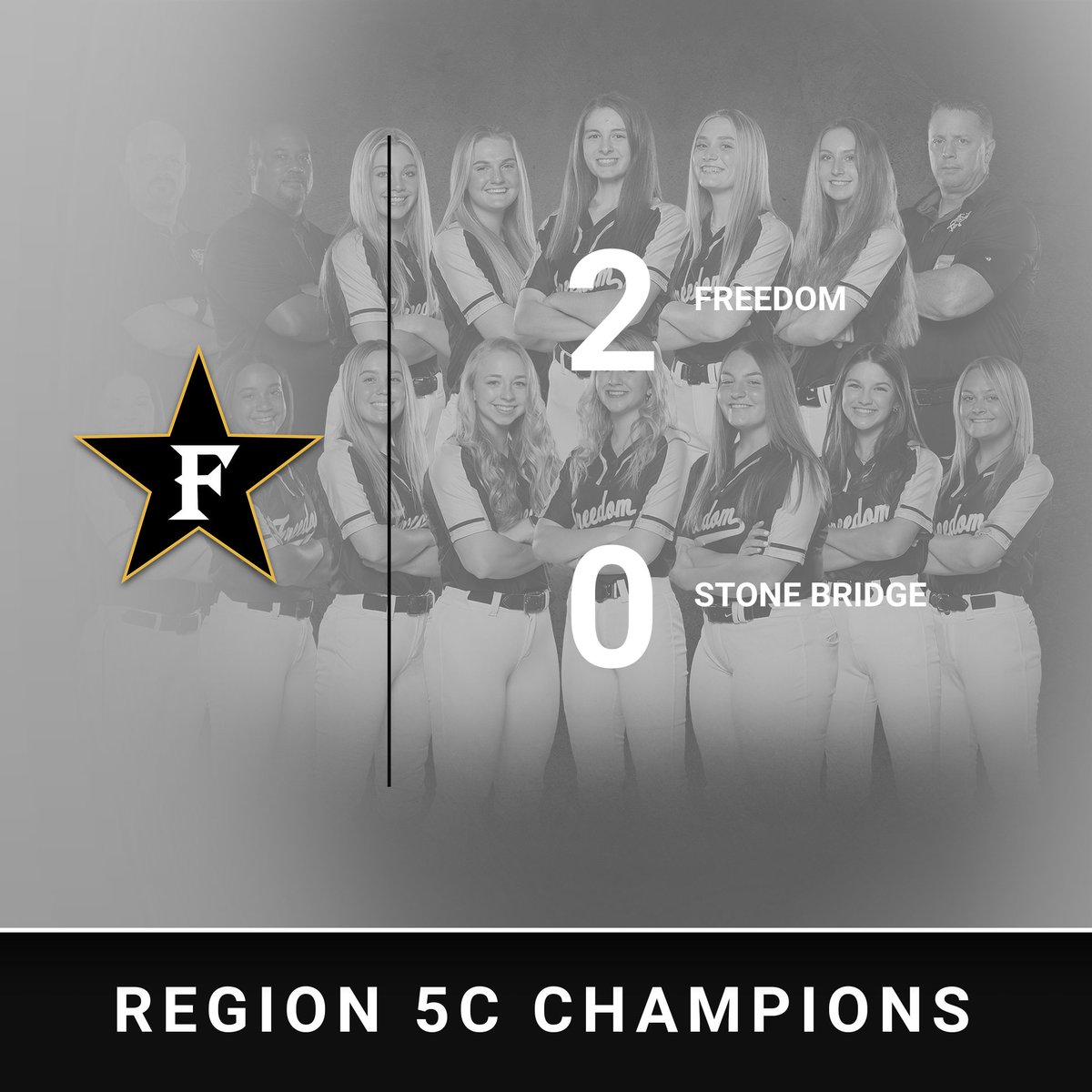 Congrats to Freedom Softball on winning the Region 5C Final!  We will host next Tuesday in the State Semi-Final, time and opponent TBD