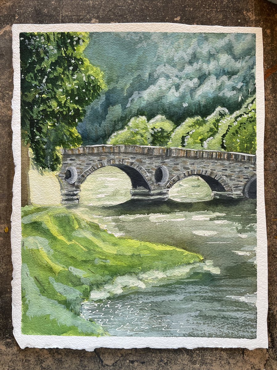 Finally broke down and used a piece of my good ($24) watercolor paper! It is a rework of the subject matter from my last painting. ♥️