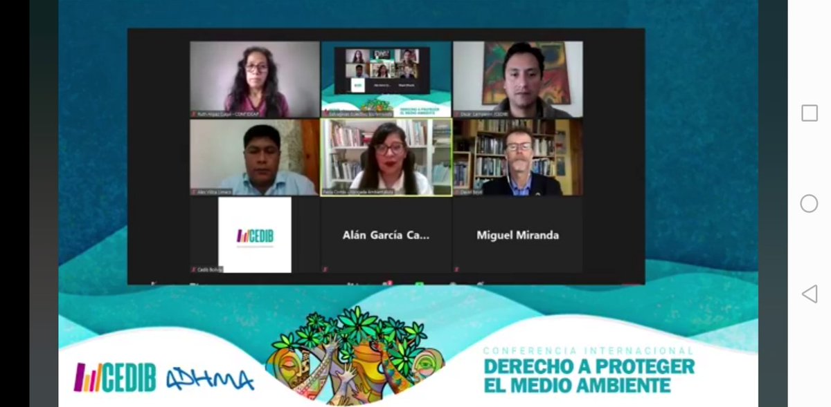 paocortesmar's tweet photo. Increíble oportunidad para escuchar a @SREnvironment, Relator Especial de @ONU_es sobre #DDHH y #MedioAmbiente, a los líderes de la lucha ambiental e indígena en #Bolivia #RuthApilaz y #AlexVillca, al Director de @cedib_com #OscarCampanini. Gran equipo que hizo posible el evento https://t.co/wtIqwnoo6O