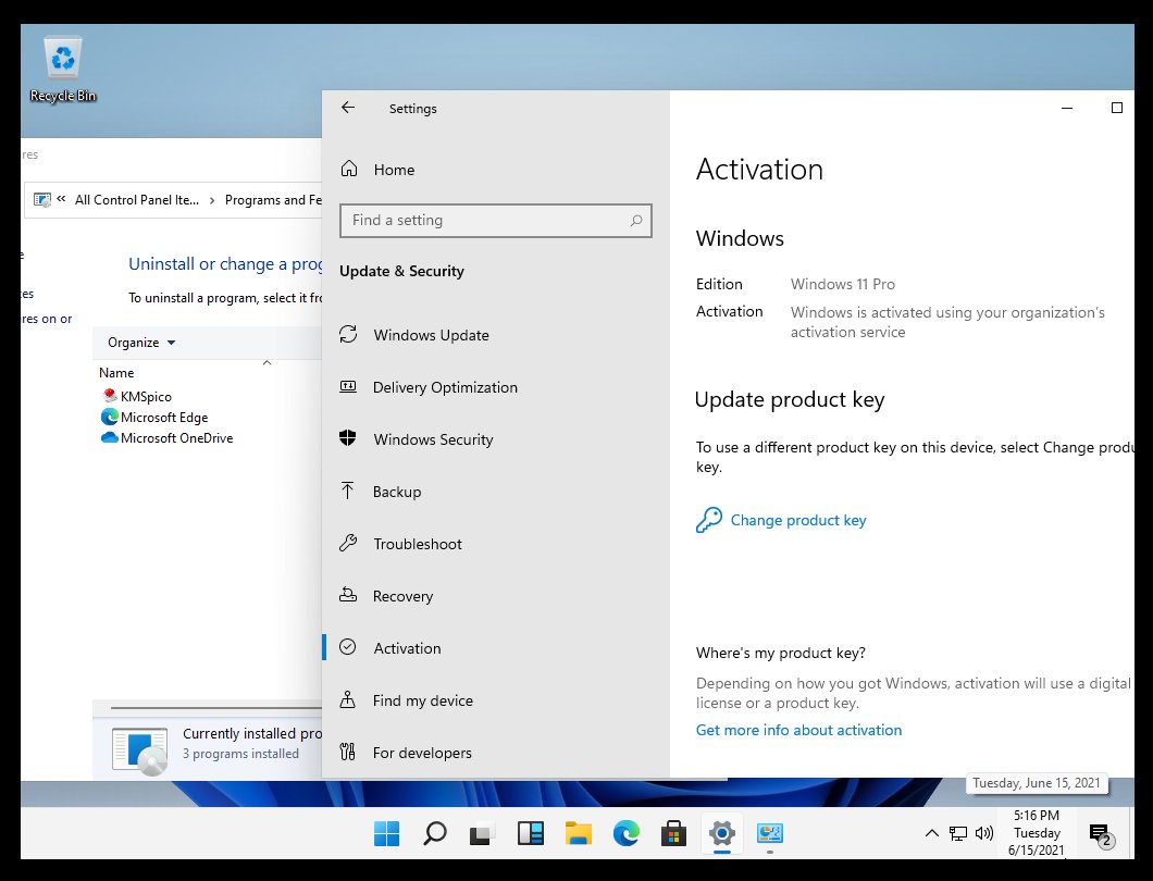 Motomagx1's tweet image. Windows 11 activation is already cracked.

#KMSPICO #Windows11