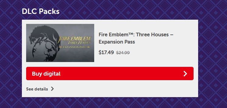 RT @videogamedeals: Fire Emblem: Three Houses – Expansion Pass (S) $17.49 via eShop. https://t.co/cc7z43PZ76 https://t.co/dFjO0UqfBb