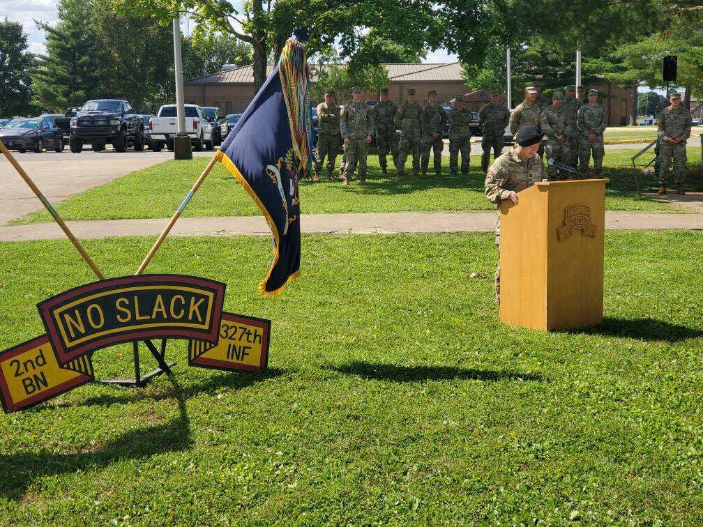 NoSlackBN's tweet photo. Today we executed the change of command of Bayonet CO from CPT Noah Currie to CPT David Choe. We wish CPT Currie good luck on his next assignment and commend him on a job well done leading Bayonet. No Slack! https://t.co/V9ABCRHIoG