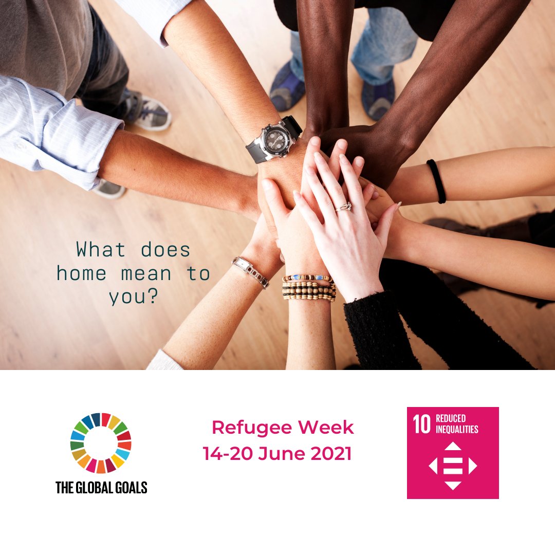 The theme of Refugee Week 2021 is 
 ‘We Cannot Walk Alone."
It is  an invitation to extend your hand to someone new. 

Take a step, reach out- engage, connect &amp; learn.

👣🌏#LittleSteps 

#refugeeweek #Teachsdgs #globalgoals