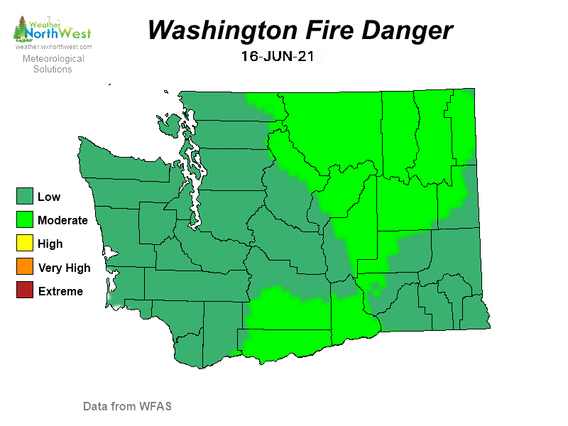 Washington Fire Danger Map: #wxopsfire #wafiredanger https://t.co/atpffCpVsf