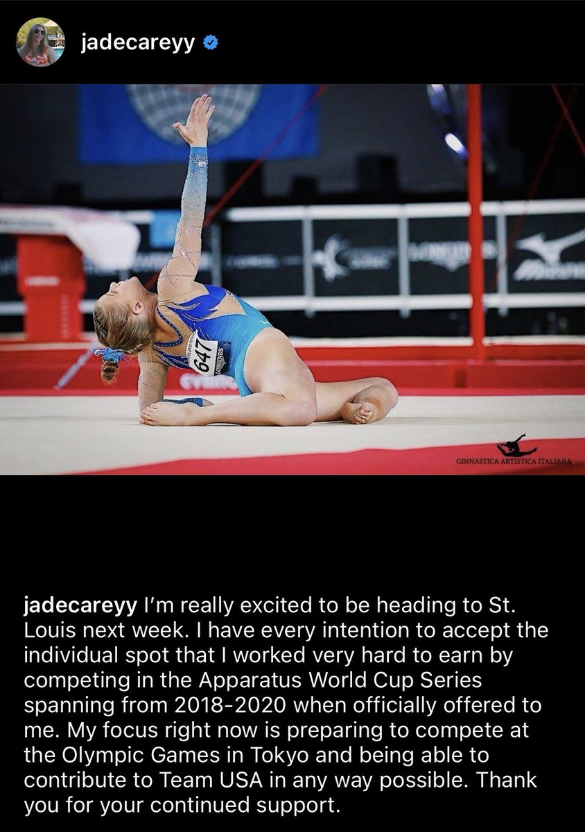 Breaking News! Jade: “I have every intention to accept the individual spot.”