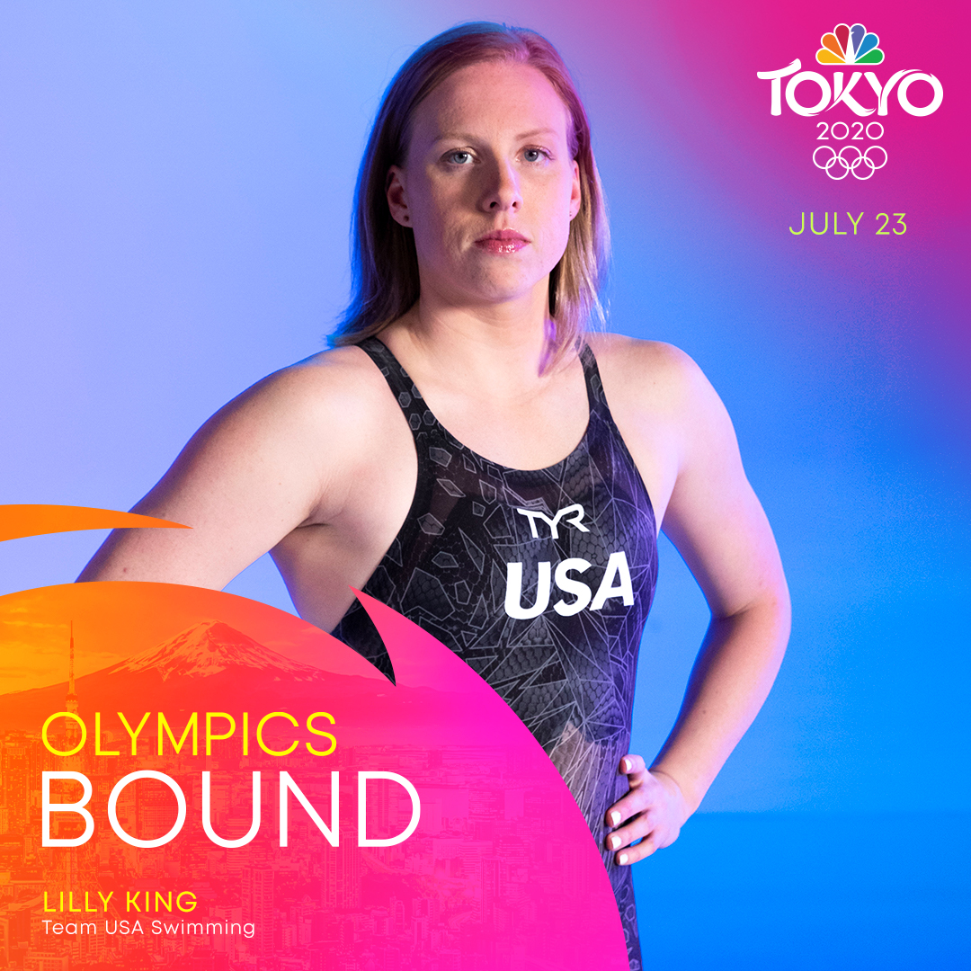 NBCOlympics's tweet image. Lilly King is going to Tokyo! ✈️

@USASwimming | #SwimTrials21 x #TokyoOlympics