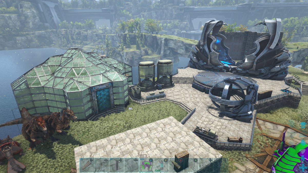 JTaylor1983's tweet photo. Having a blast on #GenesisPart2 (when theres no lag) with @silxxuk. The base is shaping up, still a lot to do though. #ARKSurvivalEvolved #XboxShare https://t.co/B6MeOd0uJ8
