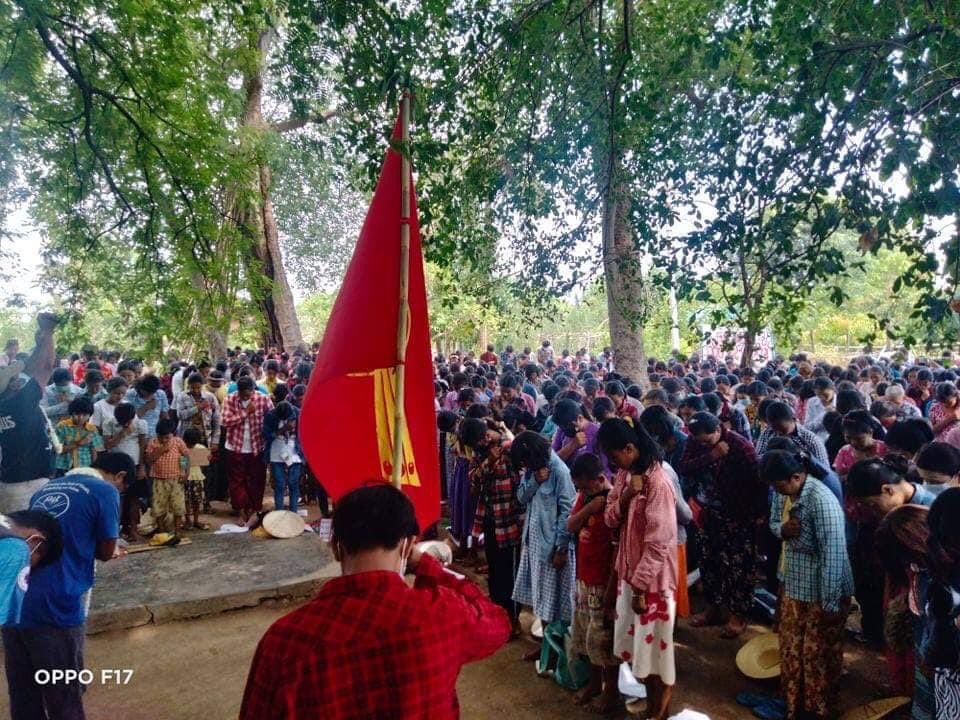 On the other side of Monywa, coalition villages strike marched through the villages for the unity of the all Myanmar people and to show their solidarity with the ethnic people in fighting against dictator.#WhatsHappeningInMyanmar #June4Coup