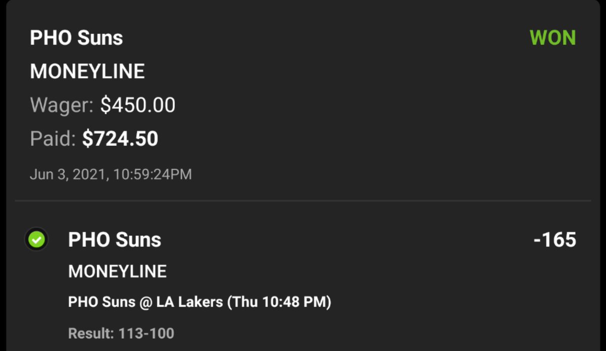 Turntrout96's tweet photo. @KingRail2 Bet it late, but I made that $100 back easy...... multiple times already this playoffs! https://t.co/Oa7AlqTpf4