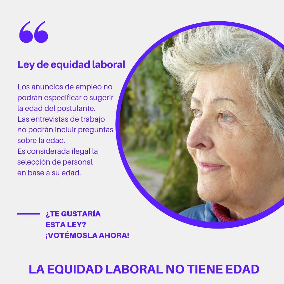La equidad laboral no tiene edad. #stopageism
