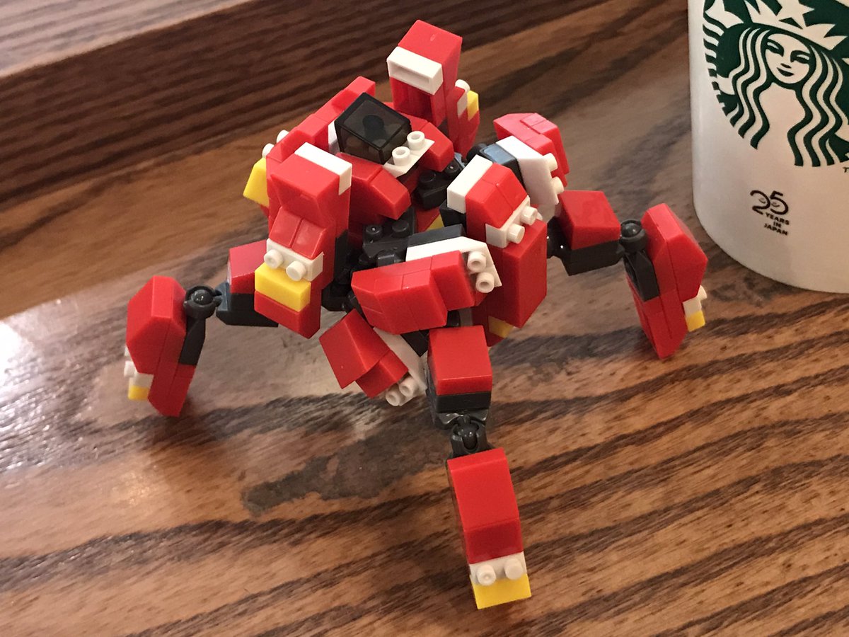 gohgoh_gohgoh's tweet image. 多脚メカ第三弾。こまちの紅。いくつ作れるかなぁ

#DAISO
#PETITBLOCKS
#ROBOTBUILDERS
#robot 
#ダイソー
#プチブロック
#ロボットビルダーズ
#スタバでプチブロック