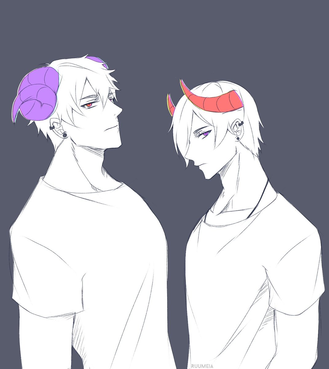 Part 2 of the horn swap n earrings series 

#obeyme 
#obeymebeelzebub #obeymebelphegor