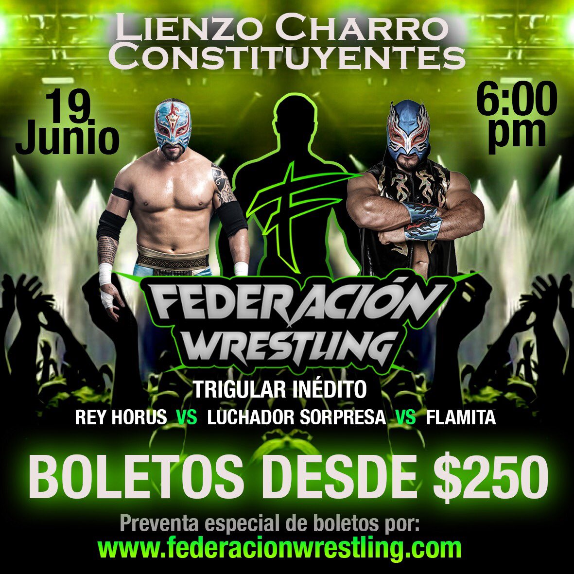 FederacionW's tweet photo. 🟢FEDERACIÓN WRESTLING🟢
🔥Boletos YA Disponibles🔥
Adquiere tus accesos⬇️
https://t.co/klf6wLsxQH https://t.co/eDOIjpnTw7