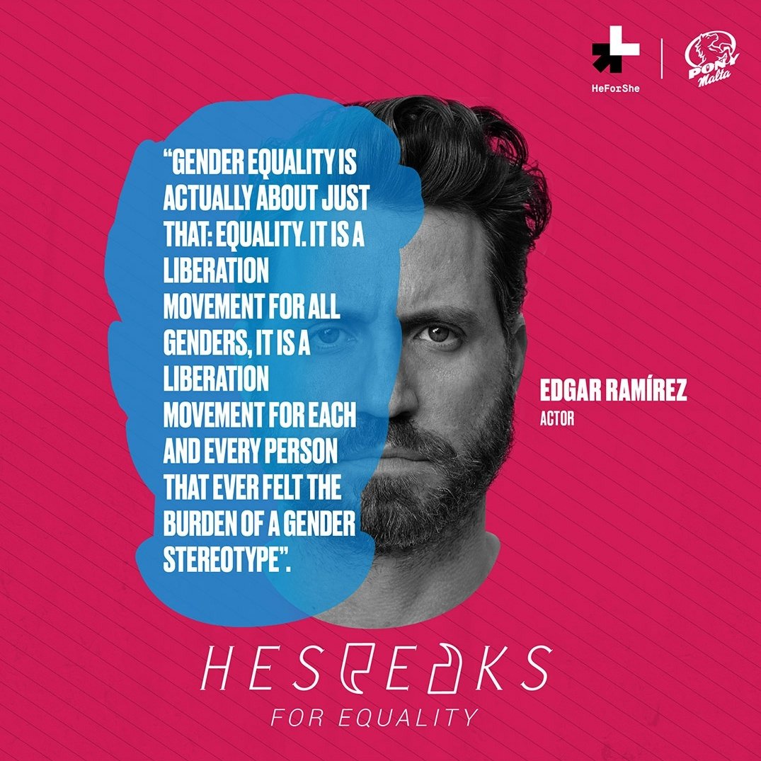 .<a href="/heforshe/">HeForShe</a> tiene una nueva campaña #HeSpeaksForEquality, de la cual forma parte el reconocido actor venezolano <a href="/edgarramirez25/">Edgar Ramírez</a>, Embajador de esta iniciativa internacional, quien afianza su compromiso por la promoción de la #igualdaddegénero
Visita el canal de <a href="/tiktok/">TikTok</a> de #HeForShe