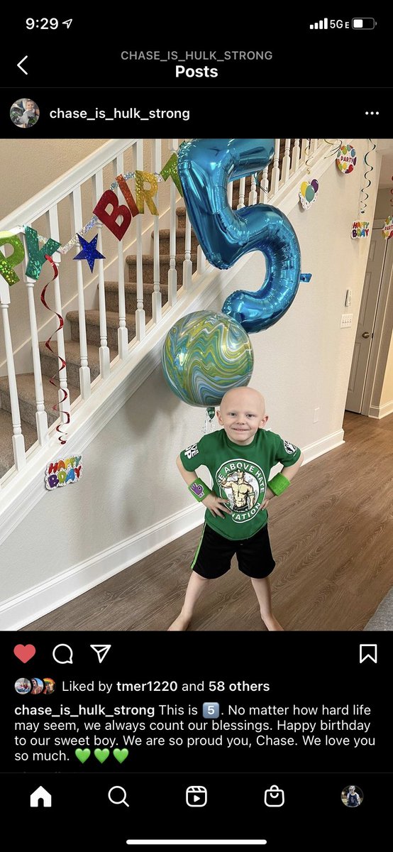 This is my cousin Chase who is going through a tough time right now with chemo. Chase’s 5th birthday was the other day and his hero is <a href="/JohnCena/">John Cena</a>! It would mean everything if you could share this post and tag him to see if he can wish him a happy birthday, nothing more! <a href="/WWE/">WWE</a> #WWE