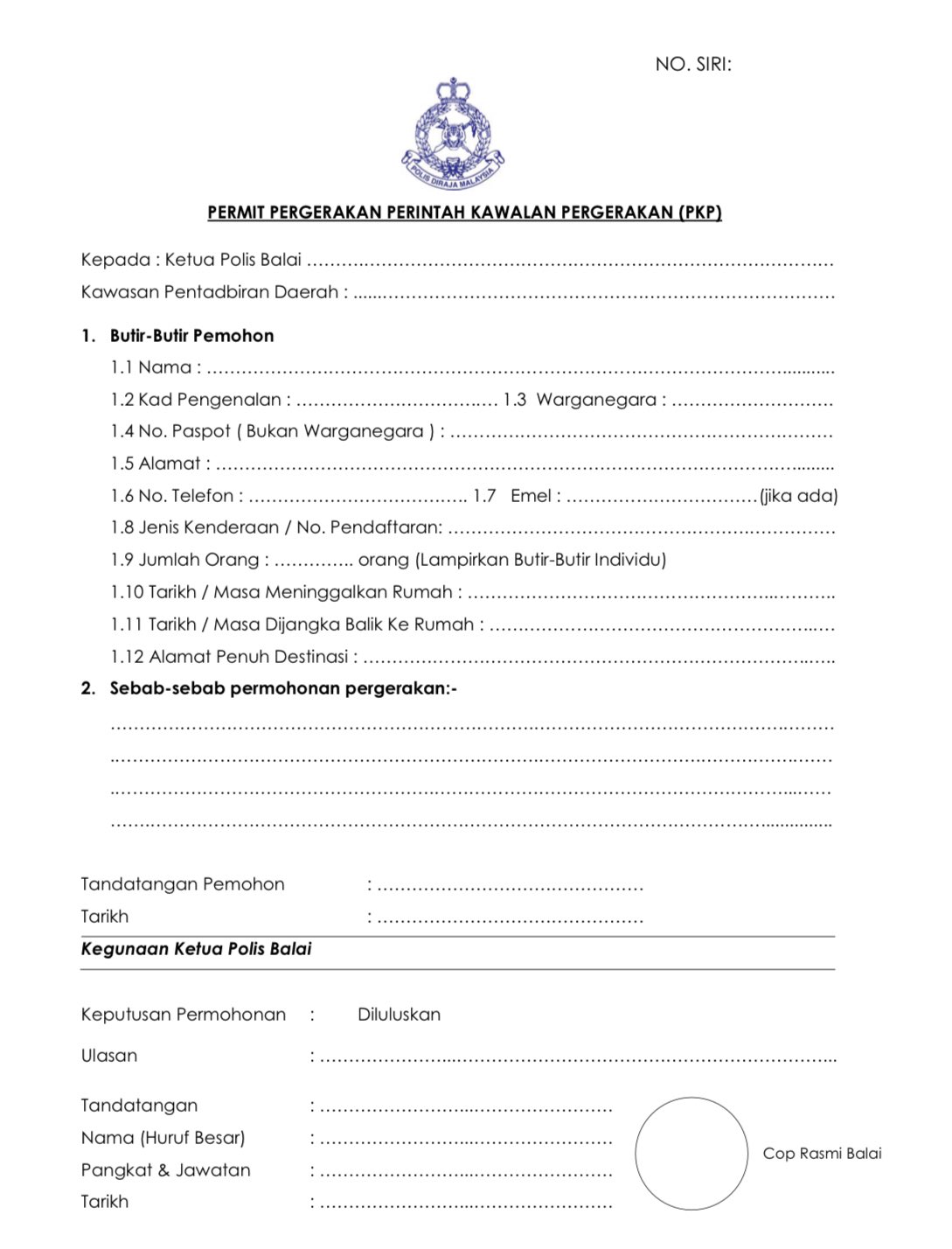 Maszlee Malik On Twitter Sent A Letter To Ocpd Kluang On Behalf Of 276 Sellers In My Constituency To Continue Their Business By Cod Cash On Delivery Due To Pkp 3 0