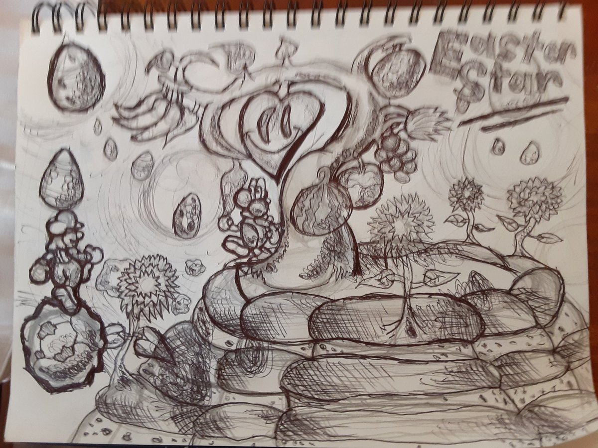 Allison66590878's tweet photo. Pretty proud of this illustration. A lot going on but I tried to make a few focal points: tree, heart, mario and cookie. #mfgg #Nintendo #fangame #supermario https://t.co/Vy7XaqgcjE