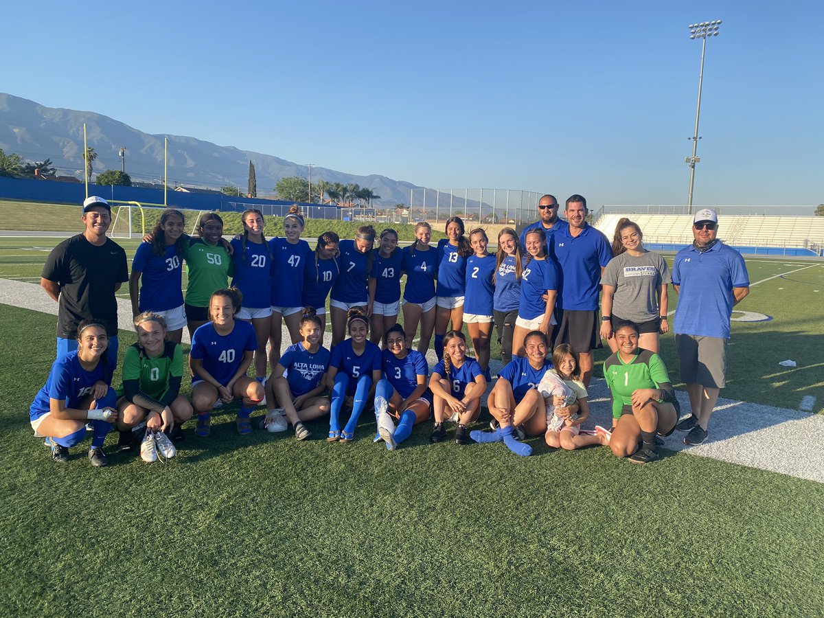 We’re moving on to the FINALS! AL 5 - Buena 0. Congratulations Braves! <a href="/Alhs_Girlsoccer/">Alta Loma Girls Soccer</a> <a href="/AdamStites1/">Adam Stites, Ed.D.</a> <a href="/braveskiles/">Elizabeth Skiles</a> @MrParker_ALHS <a href="/DrBrownbridge/">Dr. Jon Brownbridge</a> <a href="/ALHS_ASB/">ALHS ASB</a> <a href="/CJUHSD/">Supt. Mat Holton</a>