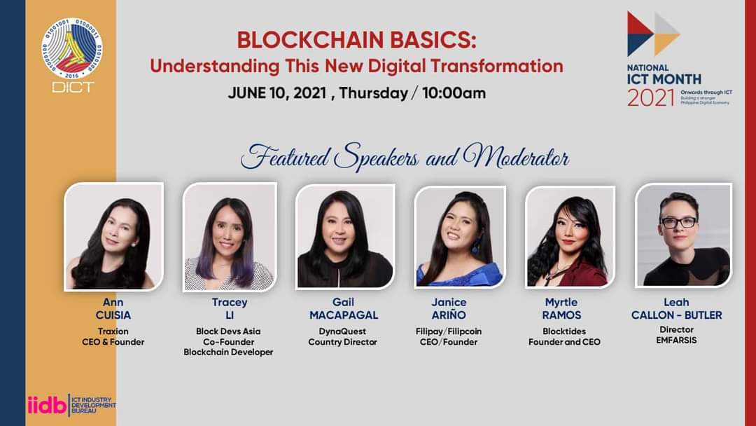 LOOK: Ms. Janice Arino, CEO/Founder of FILIPAY and FILIPCOIN will be speaking at the <a href="/DICTgovph/">Department of ICT PH</a> webinar on blockchain technology. 

Photo from the official page of DICT.
See full details at:

m.facebook.com/story.php?stor…

#FILIPCOIN #BusinessMadeEasy #NICTMonth2021