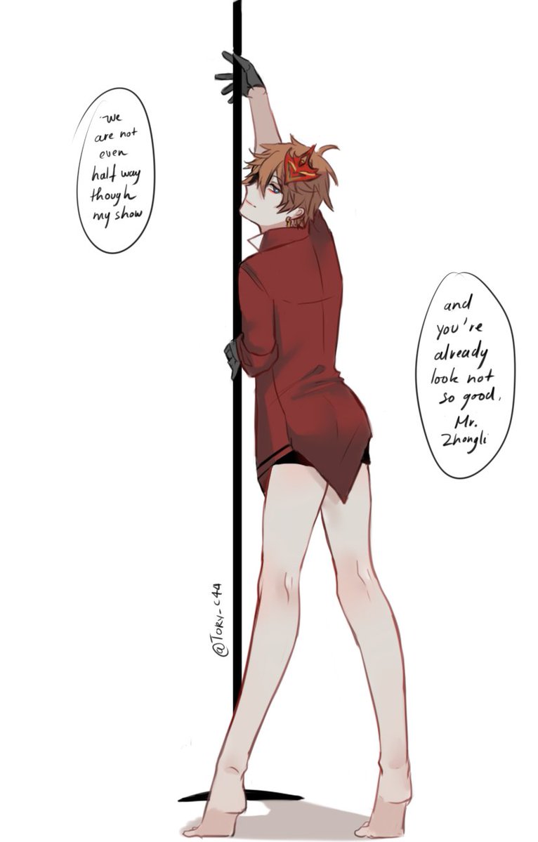 I understand this is too much for your 6k yo heart, Morax-
#ZhongChi 
----
Draw this mostly because there is once time people misread my word "sniper" into "stripper"- 