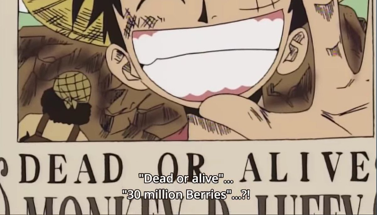 Khairul Hafidz on X: Luffy first bounty. 30,000,000 berry