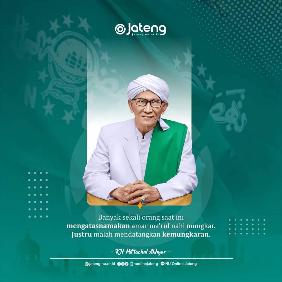 Banyak sekali orang saat ini mengatasnamakan amar ma'ruf nahi mungkar. Justru malah mendatangkan kemungkaran.

- KH Miftachul Akhyar -

<a href="/nu_online/">NU Online</a>

_______
#nuonline #nuonlinejateng #nahdlatululama #nahdliyin #ulama #ulamaindonesia #ulamanusantara