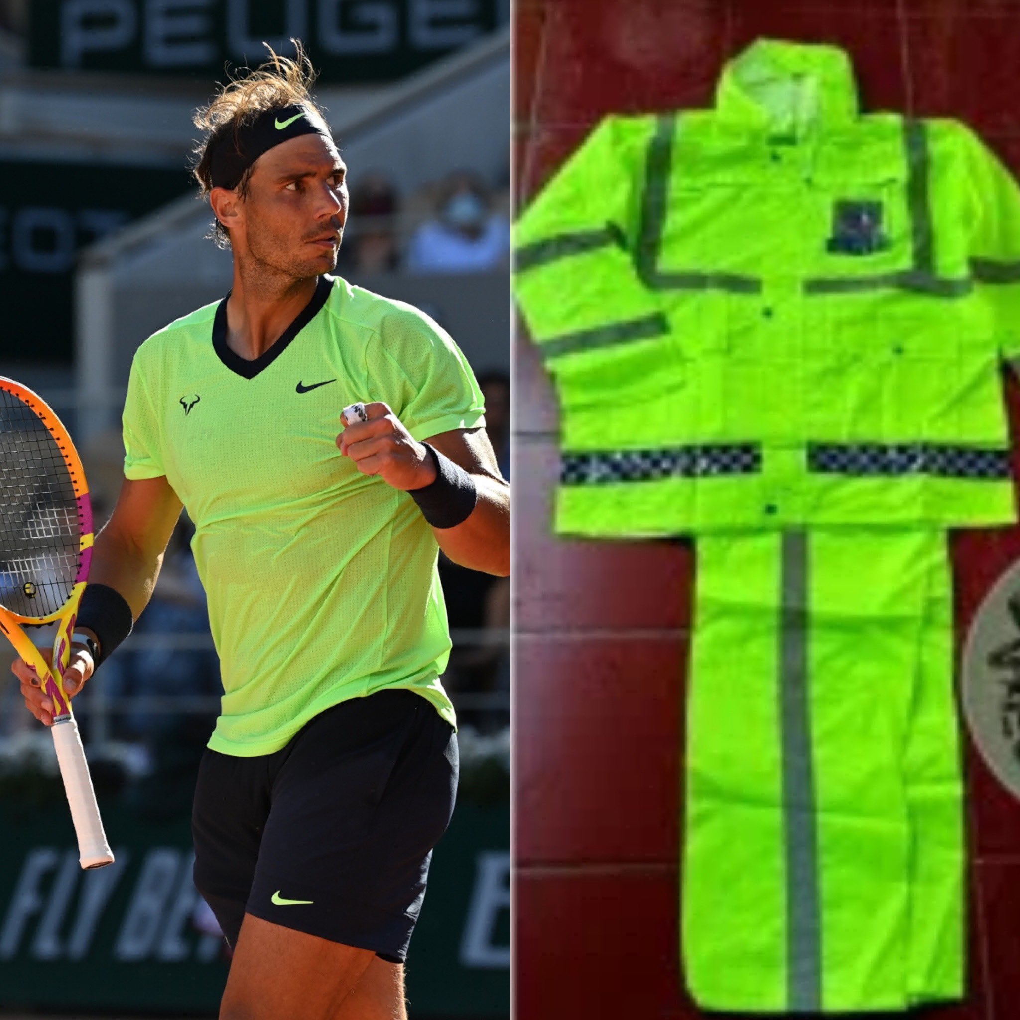 Rafael Nadal as Police Rain Suits.

Happy birthday, ! Do blame for this! 