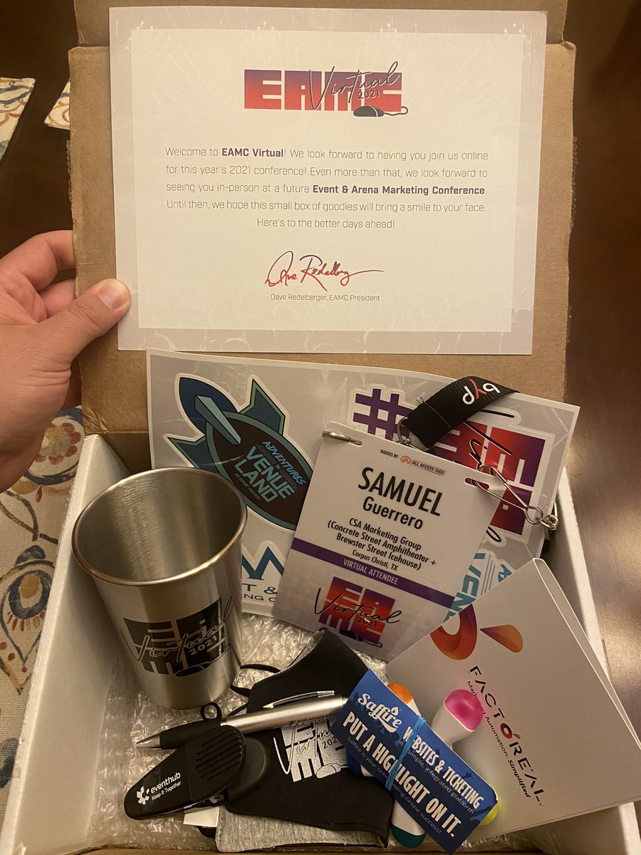 UnicornSamuel's tweet photo. Just got my @eamc gift box for #EAMCVirtual next week! 🤩 Haven’t registered yet? There’s still time! Register for free here ➡️ https://t.co/hnvxNeHrhp https://t.co/O4sejU4vSl