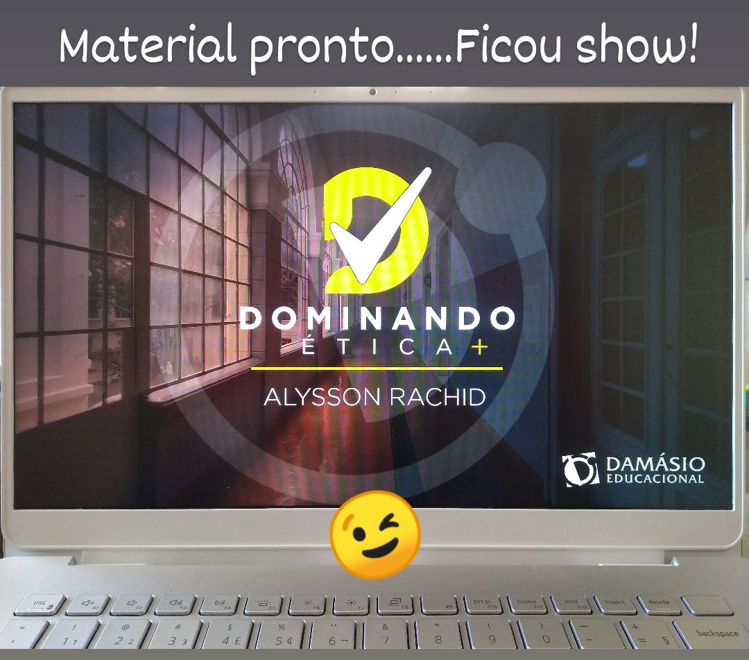 🙋🏻‍♂️ Material pronto para o Dominando Ética + .... Neste sábado, 05/06 a partir das 8:30!

#dominandoetica
#alyssonrachid
#damasio

📗😉