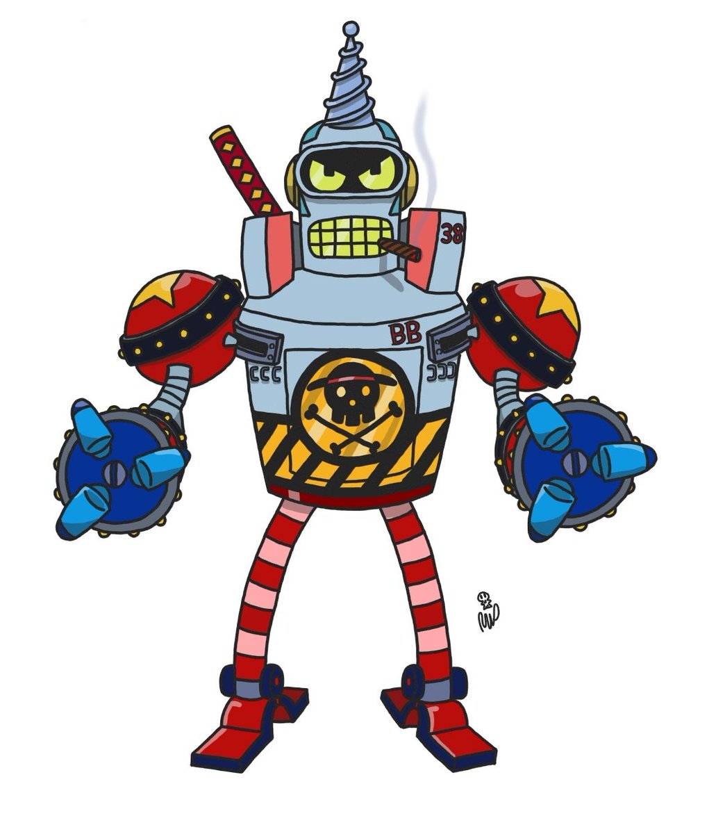 _GrimFandango_'s tweet photo. "Iron pirate? I'm 30% iron!"
#ONEPIECE #onepiecefanart
#Futurama #Bender #Franky https://t.co/mSpgYIVOAU