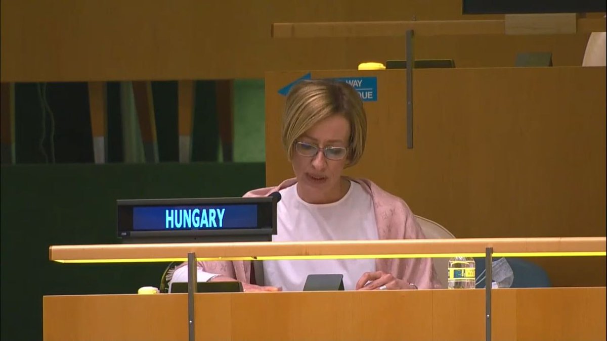 HUNMissionToUN's tweet photo. At the 32nd UNGA Special Session #UNGASS2021, Hungary🇭🇺 reaffirmed its commitment&amp;shared its achievements in fighting #corruption.

A consistent legal environment, effective prosecution &amp; prevention are key.

Hungary ratified &amp; implements relevant #UNCAC, #OECD, #CoE Conventions. https://t.co/ALvo5tSg8t