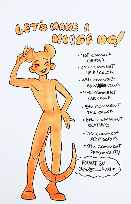 🐀 Lets make a mouse OC! 🐁 